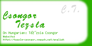 csongor tezsla business card
